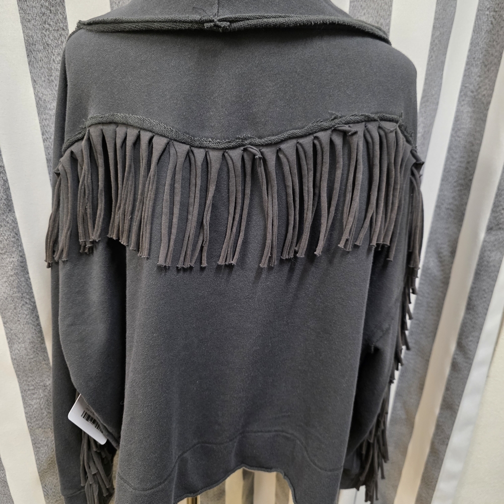 eesome black western fringe long sleeve jacket